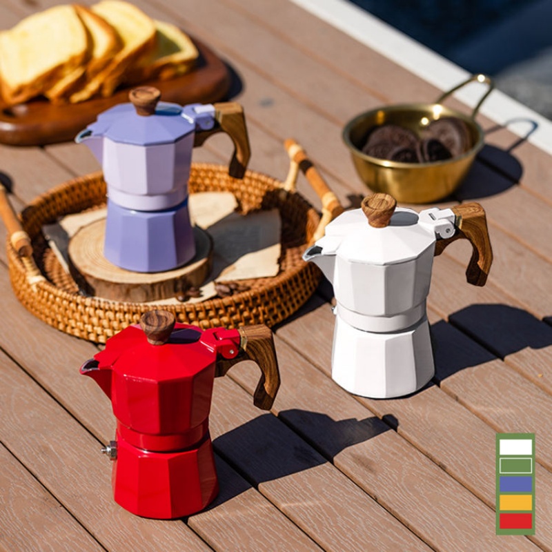 Pour Pot Aluminum - Uma xícara de moka pote mão