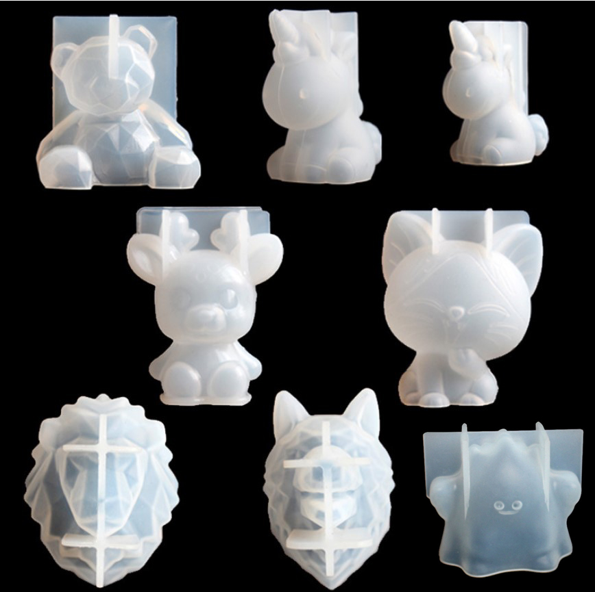 Candle Making Products - Unicórnio transparente silicone resina epóxi moldes
