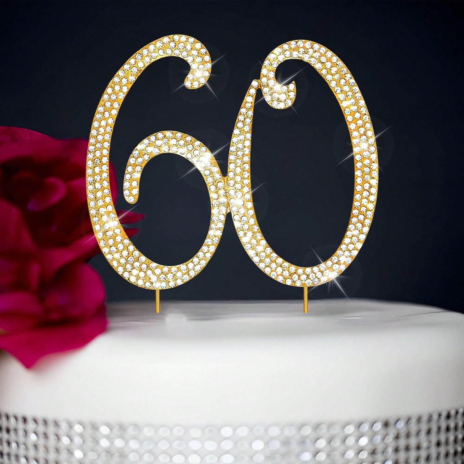 Candle Making Products - Topo de Bolo Grande com Strass