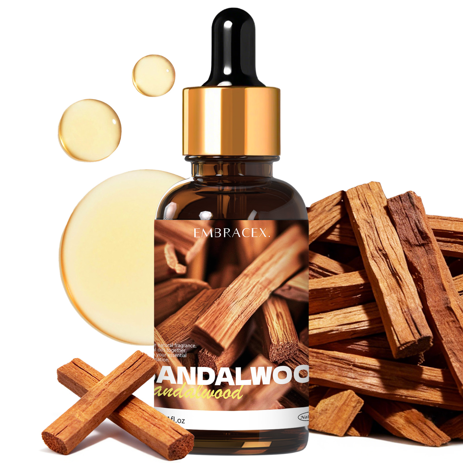Candle Making Essential Oil - Óleo Essencial Natural de Sândalo 30ml