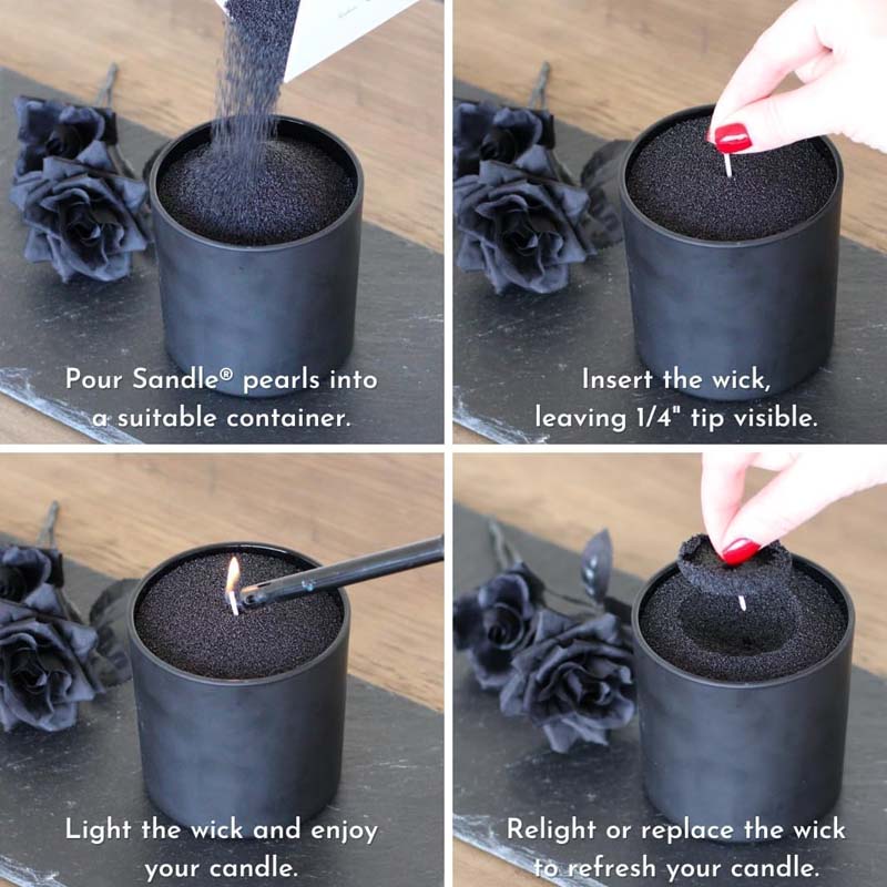 Areia de Cera Preta com Pavio, - Candle Making Easy avaliação e preço